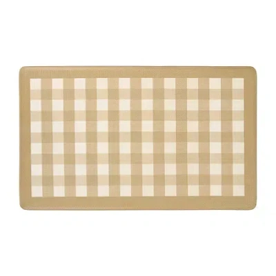 Achim Buffalo Check Anti-fatigue 18"x30" Kitchen Mat In Neutral