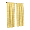 Achim Buffalo Check Rod Pocket Light-filtering Single Curtain Panel In Yellow