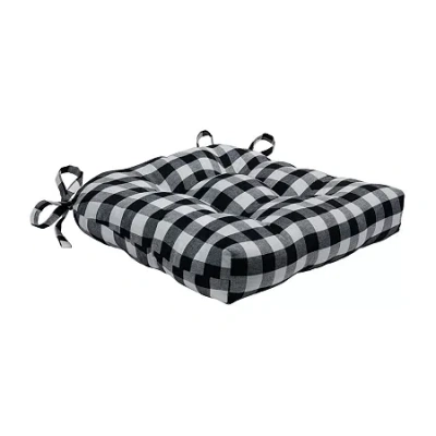 Achim Buffalo Check Tufted Dining Cushion In Black