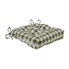 Achim Buffalo Check Tufted Dining Cushion In Green