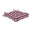 Achim Buffalo Check Tufted Dining Cushion In Red