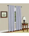 Achim Buffalo Check Window Panel, 42" X 84" In Grey