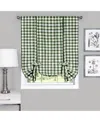 Achim Buffalo Check Window Tie Up Shade, 42" X 63" In Sage