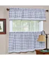 Achim Buffalo Check Window Tier Pair, 58" X 24" In Grey
