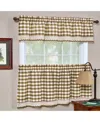 Achim Buffalo Check Window Valance, 58" X 14" In Taupe