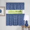 Achim Colby 3-pc. Rod Pocket Kitchen Curtains & Drapes Window Set In Blue