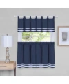 Achim Dakota Window Curtain Tier Pair And Valance Set, 58x36 In Navy