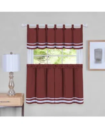 Achim Dakota Window Curtain Tier Pair Valance Sets In Navy