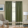 Achim Darcy Rod Pocket Light-filtering Single Curtain Panel In Green