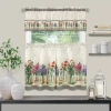 Achim Garden Blooms 3-pc. Rod Pocket Kitchen Curtains & Drapes Window Set In Multi