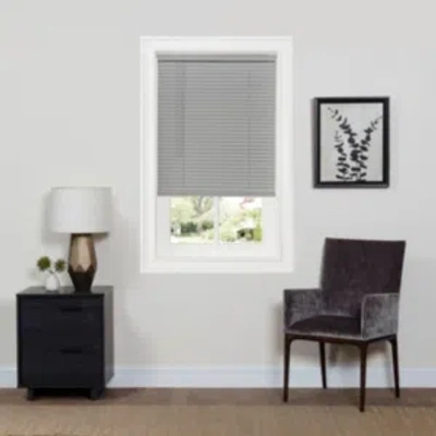 Achim Gii Deluxe Sundowncordless Room Darkening 1" Mini Blind, 33" X 64" In Grey