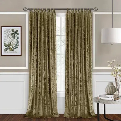 Achim Harper Tab Top Light-filtering Single Curtain Panel In Green