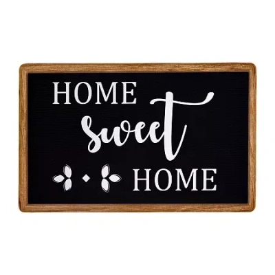 Achim Home Sweet Home Anti-fatigue 18"x30" Kitchen Mat In Black