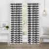 Achim Hunter Rod Pocket Light-filtering Single Curtain Panel In Black