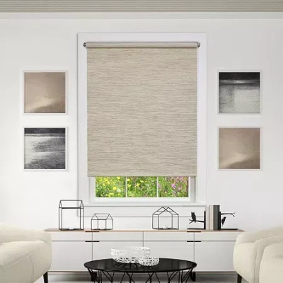 Achim Jute Cordless Light-filtering Roller Shade In White