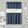 Achim Kendal 3-pc. Rod Pocket Kitchen Curtains & Drapes Window Set In Blue