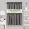 Achim Kendal 3-pc. Rod Pocket Kitchen Curtains & Drapes Window Set In Gray