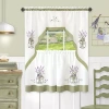 Achim Lavender 3-pc. Rod Pocket Window Tier In Green