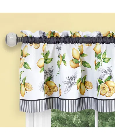 Achim Lemondrop Tier & Valance Set, 58" X 24" In Yellow