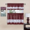 Achim Live; Love; Laugh 3-pc. Rod Pocket Kitchen Curtains & Drapes Window Set In Red