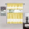 Achim Live; Love; Laugh 3-pc. Rod Pocket Kitchen Curtains & Drapes Window Set In Yellow
