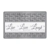 Achim Live Love Laugh Anti-fatigue 18"x30" Kitchen Mat In Gray