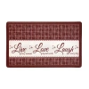 Achim Live Love Laugh Anti-fatigue 18"x30" Kitchen Mat In Red