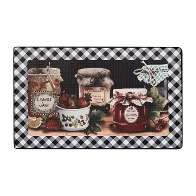 Achim Mason Jars Anit Fatigue 18"x30" Kitchen Mat In Multi