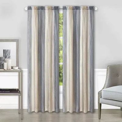Achim Ombre Rod Pocket Light-filtering Single Curtain Panel In Gray