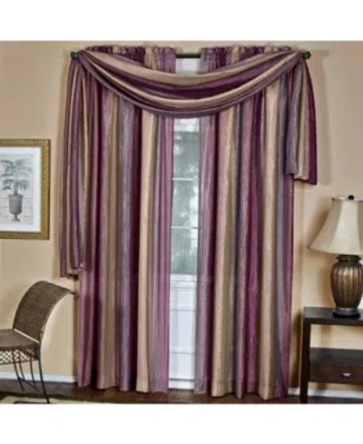 Achim Ombre Window Scarf, 50" In Aubergine