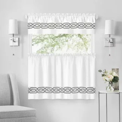 Achim Paige 3-pc. Rod Pocket Window Tier In White