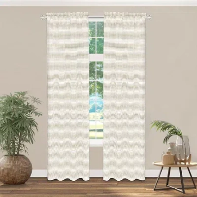 Achim Rod Pocket Light-filtering Single Curtain Panel In Neutral