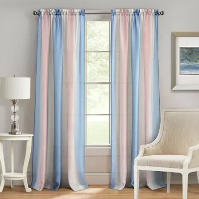 Achim Spectrum Rod Pocket Light-filtering Single Curtain Panel In Multi