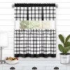 Achim Tate 3-pc. Rod Pocket Kitchen Curtains & Drapes Window Set In Black