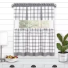 Achim Tate 3-pc. Rod Pocket Kitchen Curtains & Drapes Window Set In Gray