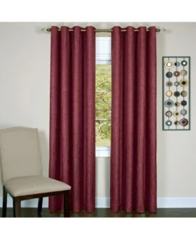 Achim Taylor Lined Grommet Window Curtain Panels In Red