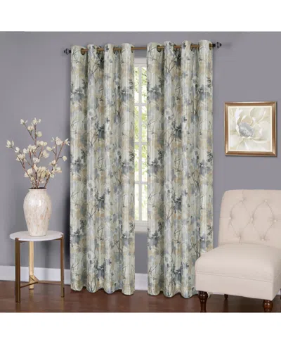 Achim Tranquil Lined Grommet Top Window Panel, 50" X 63" In Silver