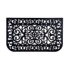 Achim Tuscany Wrought Iron Rubber 18"x30" Doormat In Black
