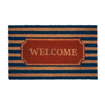 Achim Welcome Aboard Coir 18"x30" Doormat In Multi