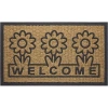 Achim Welcome Daisies Coir 18"x30" Doormat In Brown