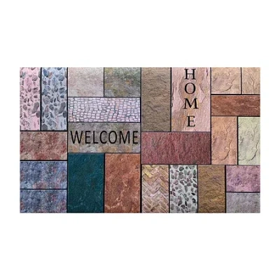 Achim Welcome Home Rubber 18"x30" Doormat In Multi