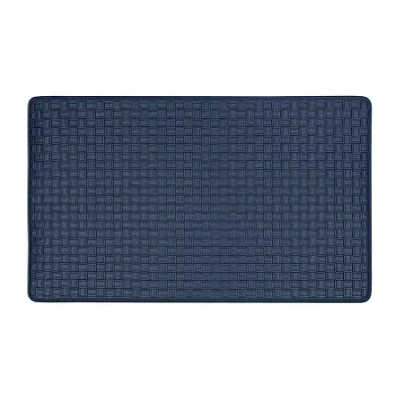 Achim Woven-embossed Anti-fatigue Kitchen Mat In Blue