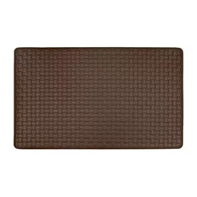 Achim Woven-embossed Anti-fatigue Kitchen Mat In Brown