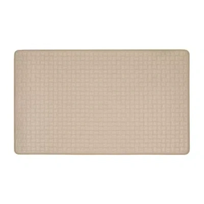 Achim Woven-embossed Anti-fatigue Kitchen Mat In Sand