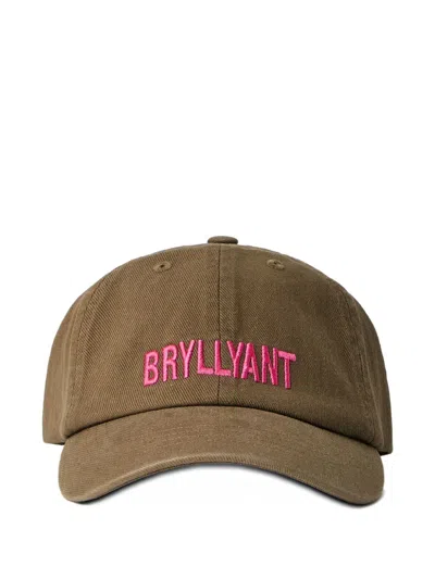 Achm Bryllyant Logo-embroidered Cap In Brown