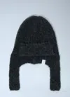 Achm Kaz Ear Beanie Hat In Black