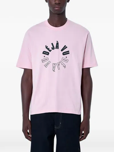 Achm Logo-motif Cotton T-shirt In Pink