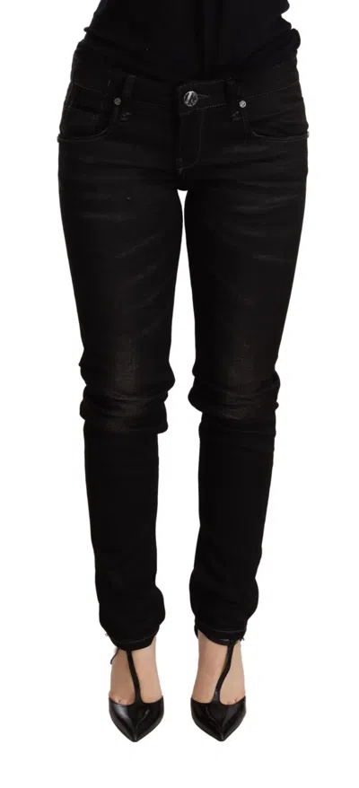 Acht Black Low Waist Skinny Denim Women's Trouser