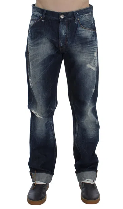 Acht Blue Wash Cotton Denim Regular Fit Men's Jeans