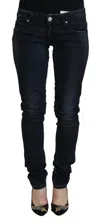 Acht Black Cotton Low Waist Slim Fit Women Casual Denim Jeans